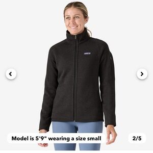 Women's Black Patagonia Better Sweater Fleece Zip Up Jacket